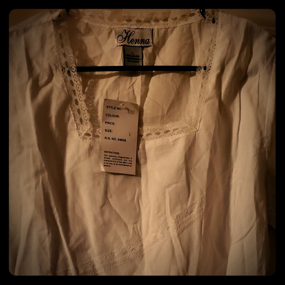 Henna Linen White Shirt